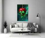 Poisoned Apple Skull Glass Wall Art