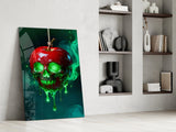 Poisoned Apple Skull Glass Wall Art