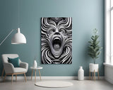 Spiral Scream Glass Wall Art