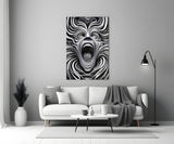 Spiral Scream Glass Wall Art