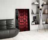 Error Red Alert Glass Wall Art