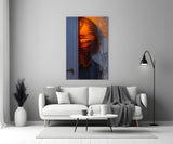 Mysterious Doorway Reflection Glass Wall Art