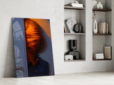 Mysterious Doorway Reflection Glass Wall Art