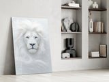 White Lion Glass Wall Art