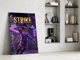 Strike Cobra Slam Dunk Glass Wall Art