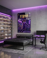 Quadro in vetro Strike Cobra Slam Dunk - 72x46 cm