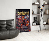 Crossover Fox Streetball Dribble Glass Wall Art