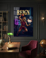 Cuadro de cristal Reign Roaring Lion Slam Dunk - 72x46 cm