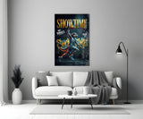 Showtime Wolf Streetball Dunk Glass Wall Art