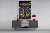 GOAT Panther Slam Dunk Basketball Glass Wall Art