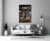 GOAT Panther Slam Dunk Basketball Glass Wall Art