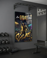 Cuadro de cristal GOAT Panther Slam Dunk Basketball - 72x46 cm