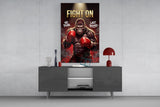 Fight On Gorilla Boxer Red Gloves Glass Wall Art