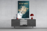 Do No Harm Stethoscope Golden Heart Glass Wall Art