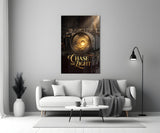 Chase the Light Gold Vintage Camera Glass Wall Art