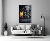 Get Buckets Bull Baller Money Dunk Glass Wall Art