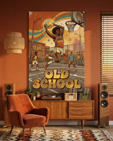 Tableau en verre Old School Funk Streetball Disco Dunk - 72x46 cm