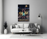 Range Gold Crown Basketball Shooter Glass Wall Art