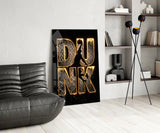 Dunk Gold Drip Basketball Net Glass Wall Art