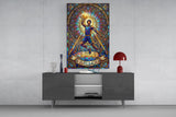 Baller Stained Glass Basketball Player Glass Wall Art