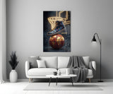 Laced Up Sneaker Neon Hoop Glass Wall Art