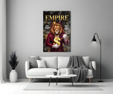 Empire Crowned Lion Gold Dollar Glass Wall Art