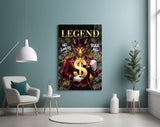 Legend Golden Dragon Gold Dollar Glass Wall Art