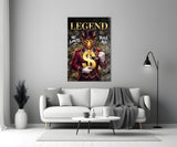 Legend Golden Dragon Gold Dollar Glass Wall Art