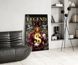 Legend Golden Dragon Gold Dollar Glass Wall Art