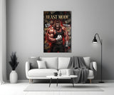 Beast Mode Gorilla Gym Motivation Glass Wall Art