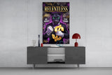 Relentless Suited Panther Gold Dollar Glass Wall Art