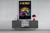 In the Pocket Golden Turntable Skyline Glass Wall Art