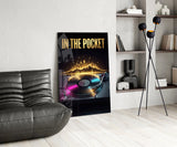 In the Pocket Golden Turntable Skyline Glass Wall Art