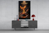 Yes Chef Fire Phoenix Flaming Pan Glass Wall Art