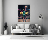 Range Crowned Woman Baller Glass Wall Art