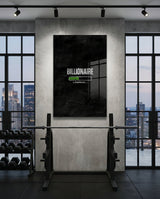 Quadro in vetro Billionaire Loading Green Bar - 72x46 cm