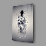 Focus on the Best Chess King Glass Wall Art