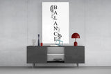 Balance I Think I Feel Brain Heart Glass Wall Art