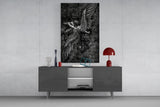 Every Fall a Chance to Rise Winged Angel Glass Wall Art