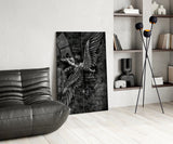 Every Fall a Chance to Rise Winged Angel Glass Wall Art
