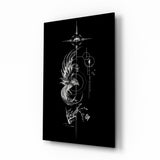 Glasbild Ascending Phoenix Sacred Geometry - 72x46 cm