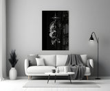 Ascending Phoenix Sacred Geometry Glass Wall Art