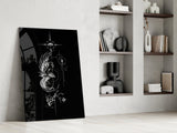 Ascending Phoenix Sacred Geometry Glass Wall Art