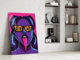 Explicit Pink Pop Art Woman Glass Wall Art