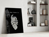 Vitamin Cash Skeleton Hand Money Glass Wall Art