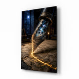 Cosmic Colosseum Fountain Pen Glass Wall Art - 72x46 cm