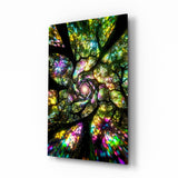 Tableau en verre Stained Glass Tree Canopy Spiral - 72x46 cm
