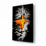 Glasbild Do It Orange Lava Rift Motivation - 72x46 cm