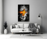 Do It Orange Lava Rift Motivation Glass Wall Art