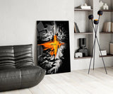 Do It Orange Lava Rift Motivation Glass Wall Art